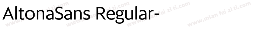 AltonaSans Regular字体转换